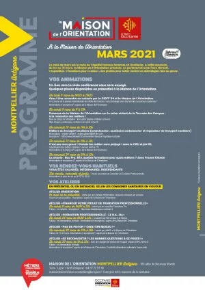 Affiche En mars à la Maison de l'Orientation de Montpellier