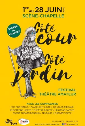 Affiche Festival de théâtre amateur : Côté cour, côté jardin