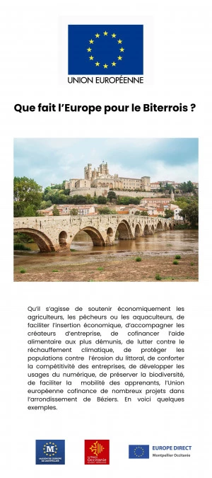 Affiche Exposition : Que fait l'Europe pour le Biterrois ? 