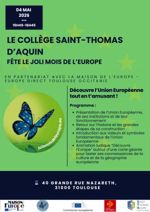 Affiche Animation européenne au Collège Saint Thomas d'Aquin