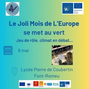 Affiche Le Joli Mois de l'Europe s'anime en vert au Lycée Pierre-de-Coubertin !