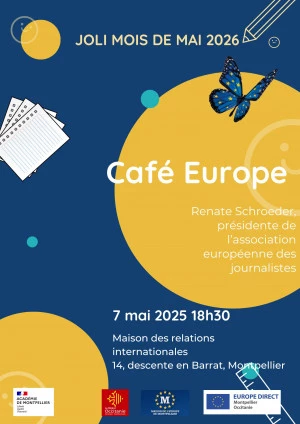 Affiche Café Europe : Défendre la presse en Europe 