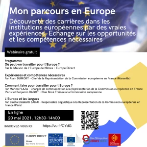 Affiche Webinaire : Mon parcours en Europe