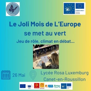 Affiche Le Joli Mois de l'Europe s'anime en vert au Lycée Rosa-Luxembourg !
