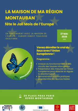 Affiche La Maison de ma Région Montauban fête le Joli mois de l'Europe