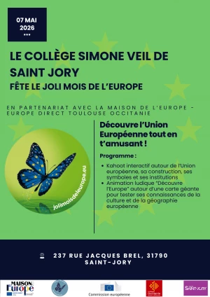 Affiche Le Joli mois de l'Europe au collège Simone Veil - Saint-Jory