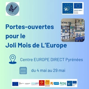 Affiche Portes-Ouvertes au Centre EUROPE DIRECT Pyrénées