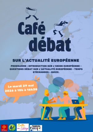 Affiche Café Débat européen à Labège
