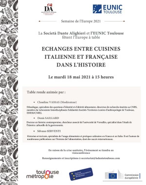 Affiche ECHANGES ENTRE CUISINES ITALIENNE ET FRANÇAISE DANS L'HISTOIRE