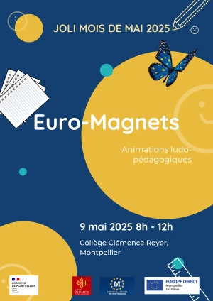 Affiche Euro - magnets : animations ludo-pédagogiques sur l'Europe