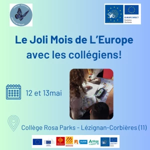 Affiche L'Europe s'invite au Collège à Lézignan-Corbières!