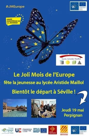 Affiche Fêtons le Joli Mois de l'Europe avec les jeunes du Lycée Aristide-Maillol !