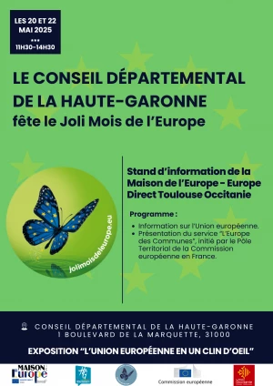Affiche Le Conseil Départemental de la Haute-Garonne fête le Joli Mois de l'Europe (31)