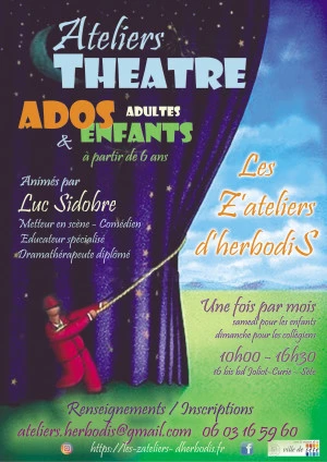 Affiche Ateliers Théâtre Ados (Collège et Lycée)