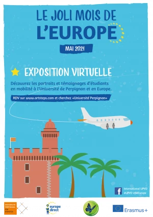 Affiche Les mobilités étudiantes Erasmus à l'UPVD