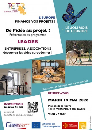 Affiche De l'idée au projet avec LEADER